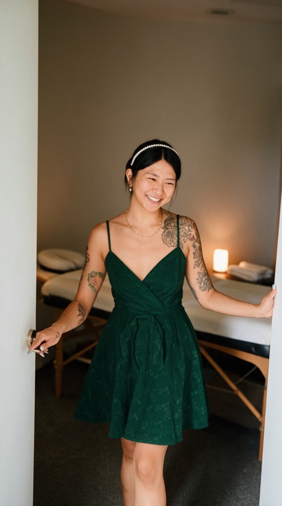 Arielle, licensed massage therapist and owner of Rooted Massage & Bodywork